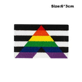 Straight Ally Flag Iron On Embroidered Patch